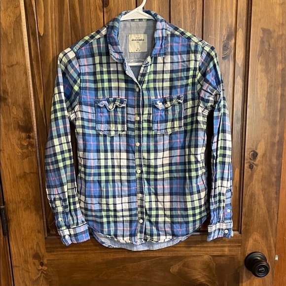 Abercrombie Multicolor Plaid Shirt - Picture 1 of 4